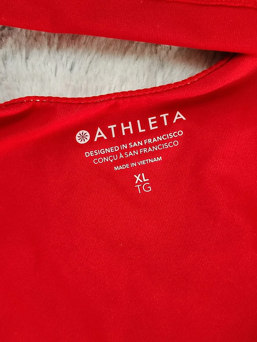 Athleta Triangle Tankini Matador Red Women's XL Beach Coastal Caligirl Swimsuit - Picture 6 of 9